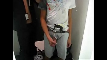 Preview 1 of Tanya Flexi Gymnas - boys cum in fitting room