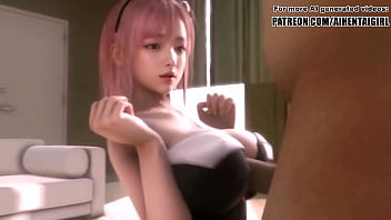 Preview 1 of Family 500 Pron - Dead or Alive Honoka cosplay Titjob | Uncensored Hentai AI generated