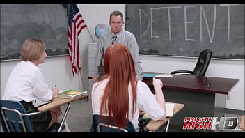 Preview 1 of Sara Da - Two h. Girls Daisy Stone And Maya Kendrick Orgasm While Being Fucked In Ass By Teacher After Getting Caught Fooling Around