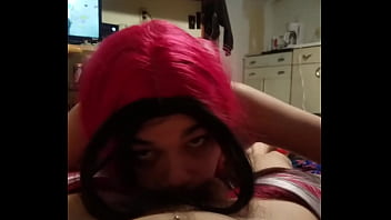 Preview 2 of Bokep Jepang Perkosa Depan Suami - Emo chick ruins makeup giving sloppy head