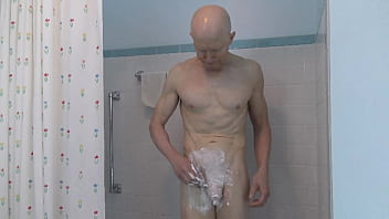 Preview 4 of Blacked Xxx Two Girl One Boy - Cute Guy in Shower