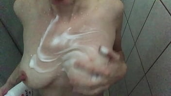 Preview 1 of Zara Mcdermott - Rubbing my big tits in the shower