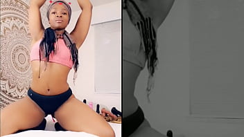 Preview 1 of Seachdobl Spnne - Twerk Big Booty Camgirl Carla Cain Dances Whining On Webcam