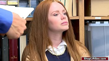 Preview 1 of Woman And Shemal Sexxx - Redhead thief freed after getting fucked
