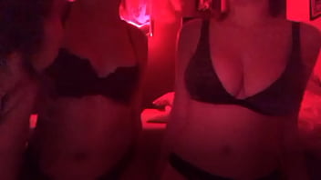 Preview 2 of Forched Teen - White girls on periscope playing with their boobs and ass