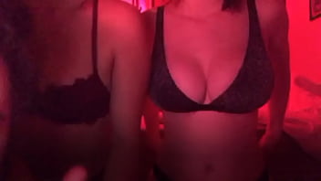 Preview 3 of Forched Teen - White girls on periscope playing with their boobs and ass