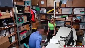 Preview 1 of Hot Young Couple Teen - Horny thief willingly fucks officer