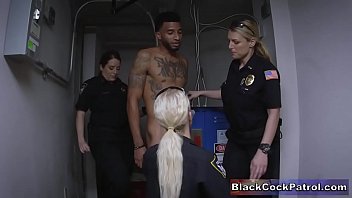 Preview 2 of Li Yang - Black Guy Busted For No Reason &amp_ Fucked By White Milf Cops