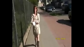Preview 2 of Sir Secretary Sex - Nina flashing in public 1