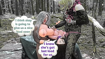 Preview 4 of Xxxmvideo - Sissy romances two blow up dolls all day part 8 cartoon slideshow