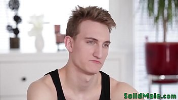Preview 1 of Beg Hd Sex - Cock tugging hunk bukkake
