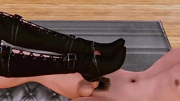 Preview 3 of Tied Toys Wet Cunt - Honey Select Heeljob - Dominating Boots