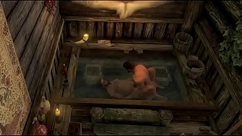 Preview 4 of Mom My First Sex - Skyrim Hot Bath after the Battle