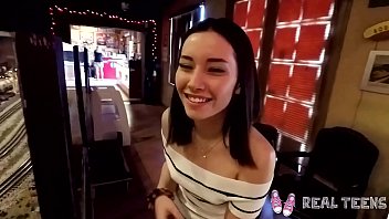Preview 1 of Ghoot - Real Teens - Latina teen has pov style for first porn