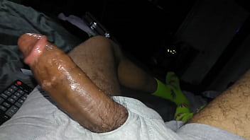 Preview 1 of Couple Defloration - Amateur homemade blowjob boyfriend gives his dude a quick taste