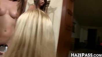 Preview 3 of Sunny Levens Xxx Video - Hazing babe toys pussy before oral group sex