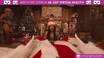 Preview 1 of Anal Animal Threesome Sperm - VRBangers.com Christams Orgy With Abella Danger And Her 7 Sexy Elves
