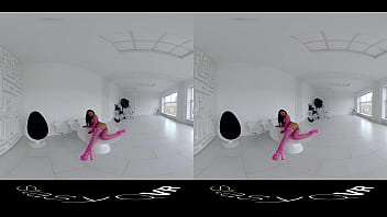 Preview 2 of Sex Animal Fun - StasyQVR - 180 VR Porn Video - Frisky Fishnets with SilyQ