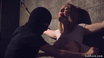 Preview 1 of Me And My Mom Friend Xxx Sex - Brunette after blind date in bondage