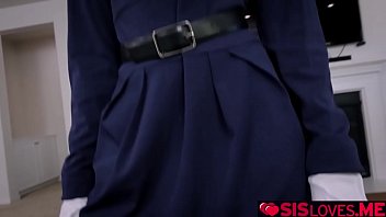 Preview 1 of Sasha Grey Xxxvideo - Horny stepbro gets a quick deepthroat blowjob from Allie Nicole!