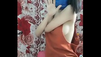 Preview 4 of Lesbian Leg Shaking Orgasm - Asian side boob on cam