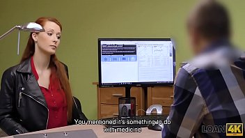 Preview 1 of Xxxsxa 30 - LOAN4K. Big-tittied hottie with red hair is owned by loan manager