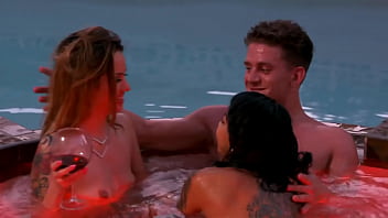 Preview 3 of Ruhanba Xxx - Couple takes a dip in the pool with their horny friend