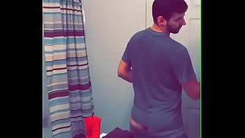 Preview 2 of Pornrapenap - guy twerking on the mirror