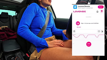 Preview 3 of Havea Sex - A friend of mine is filming me while I drive and a fan controls my lovense vibrator remotely