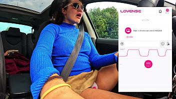 Preview 4 of Havea Sex - A friend of mine is filming me while I drive and a fan controls my lovense vibrator remotely