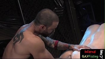Preview 4 of Jungle Filing - Tough looking gay stud gets his ass lubed up