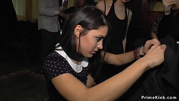 Preview 3 of Bigo Live Fuck Girl - Petite dark haired slut banged in public bar