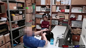 Preview 1 of Xnnx Sunny - Skinny teen busted by a dirty mall cop for stealing
