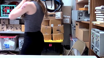 Preview 1 of Xxx Grl Vido - Rosalyn is bent on officers desk for a hard and deep banging