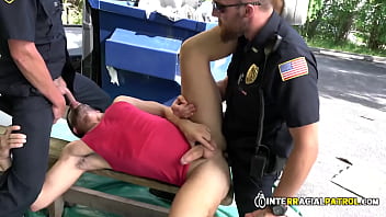 Preview 4 of Grab Tits Doggy Style - Cute criminal gets banged hard and deep by horny gay cops