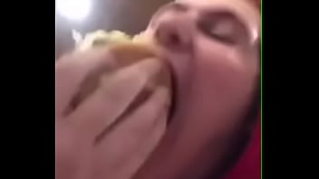 Preview 1 of Www Chubby Sex Com - His friend dared him to eat a whole burger at once