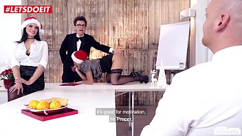Preview 2 of Force Saxy Video - LETSDOEIT - Christmas Party in Germany Goes Wild (Lilli Vanilli,  Jolee Love,  Mia Blow)