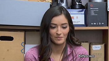 Preview 1 of Pon A - Teen spreads wide for mall security&#039_s cock
