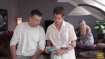 Preview 1 of Tube Porn Candee Leglust - DADDY4K. step Dad and young girl enjoy anal sex near his s. son