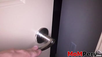 Preview 1 of Mom Sleeping Son Saxy - Bombshell London River riding creepy stepsons dick POV