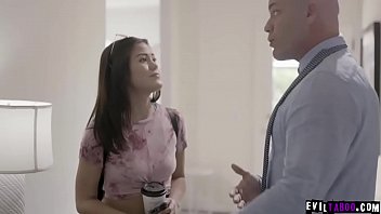Preview 2 of Hd Porn Nakd - Teen dauther Kendra Spade pisses her pants in front of stepdad Derrick Pierce and gets a fuck punishment.