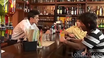 Preview 2 of Suny Leony Porn Video - Hunky barman initiates a jolly 3some party