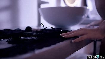 Preview 2 of Celiny Salles Bukkake - Pretty teen submission in sexy stockings with two cocks