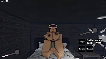 Preview 2 of Soti Huy Gals - Busty english queen fucks roblox noob