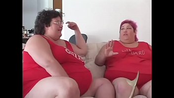 Preview 1 of Upskrit Shower - Fat bellied chick in red uniform Zazie Jeanette rides one long stick