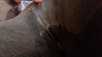 Preview 3 of Hard Lesbin Fuck - Fingering Her Pusssy Through Her Tights