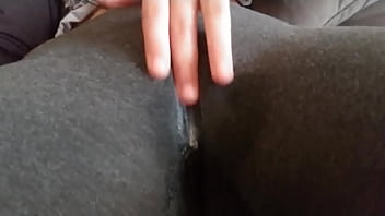 Preview 1 of Hard Lesbin Fuck - Fingering Her Pusssy Through Her Tights