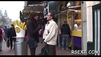 Preview 2 of Sally Squirtz Pussy Fuck - Concupiscent guy gets out and explores amsterdam redlight district