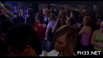 Preview 4 of 9tube Com - Tons of golden-haired ladies engulfing dicks and being fingered at group sex