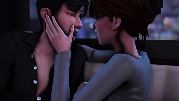 Preview 2 of Best Scene Anal - big breasted burnette sucking and riding asian cock sims 4